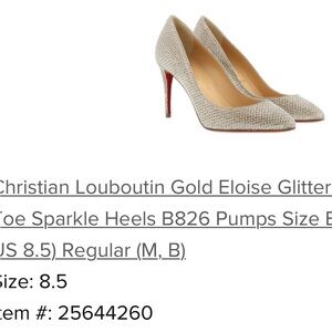 Christian Louboutin Silver Sparkle Heels